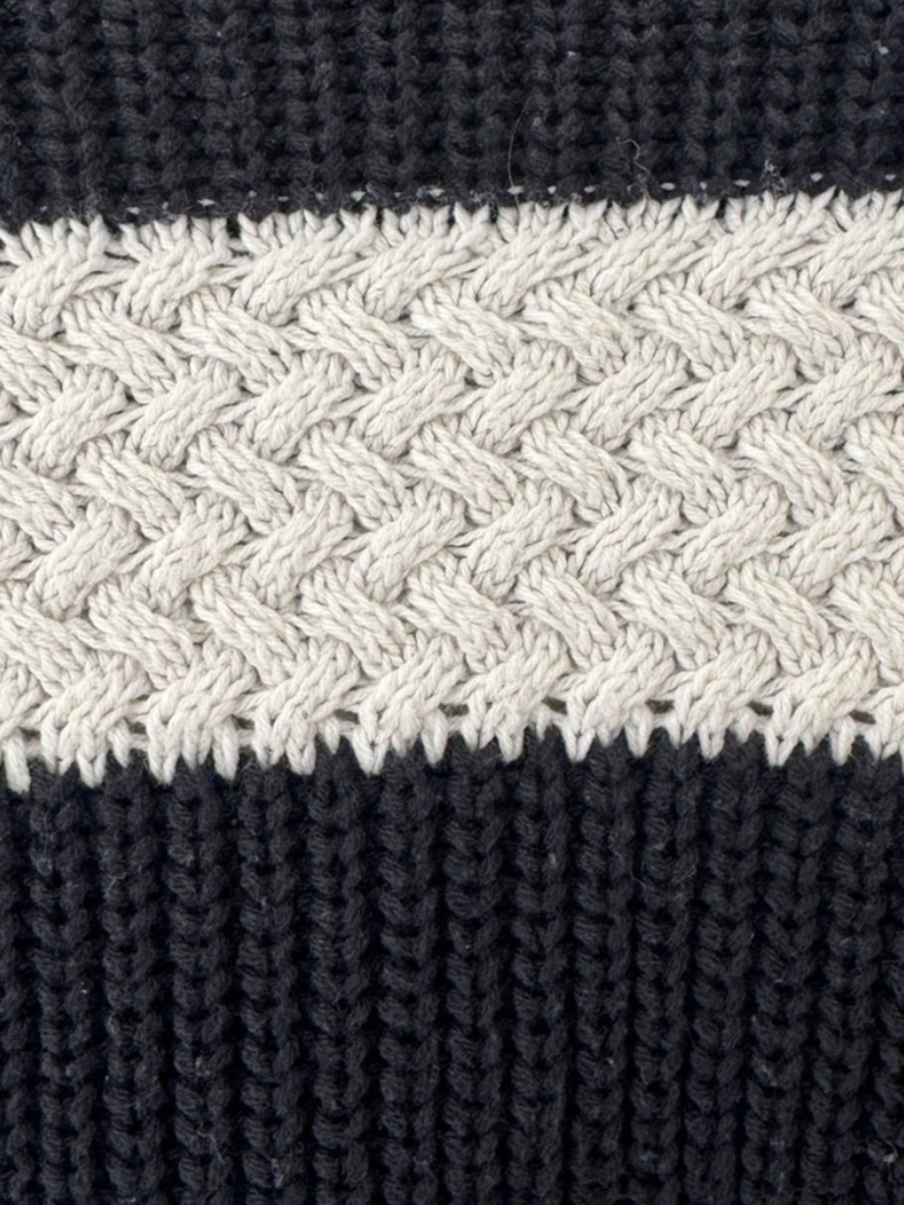 A New Day Striped Cropped Sweater XS Black White Knit Crewneck Pullover - Picture 4 of 7